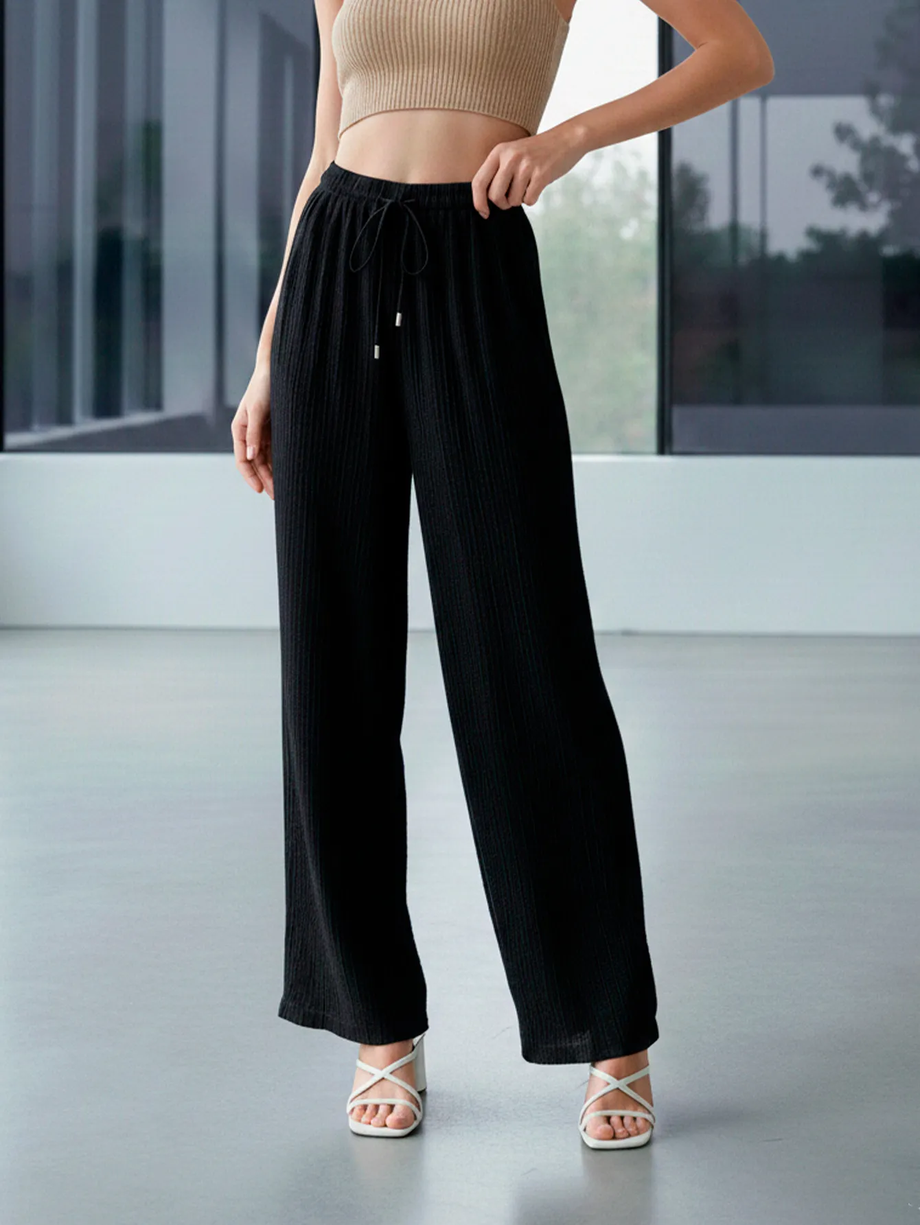 AD2625 PANTALON DE PIERNA ANCHA 9416